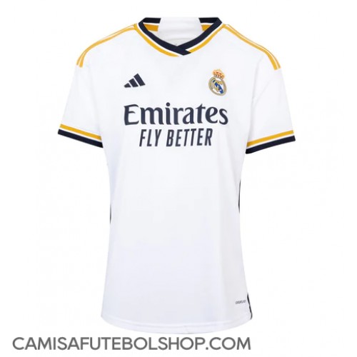 Camisa de time de futebol Real Madrid Replicas 1º Equipamento Feminina 2023-24 Manga Curta